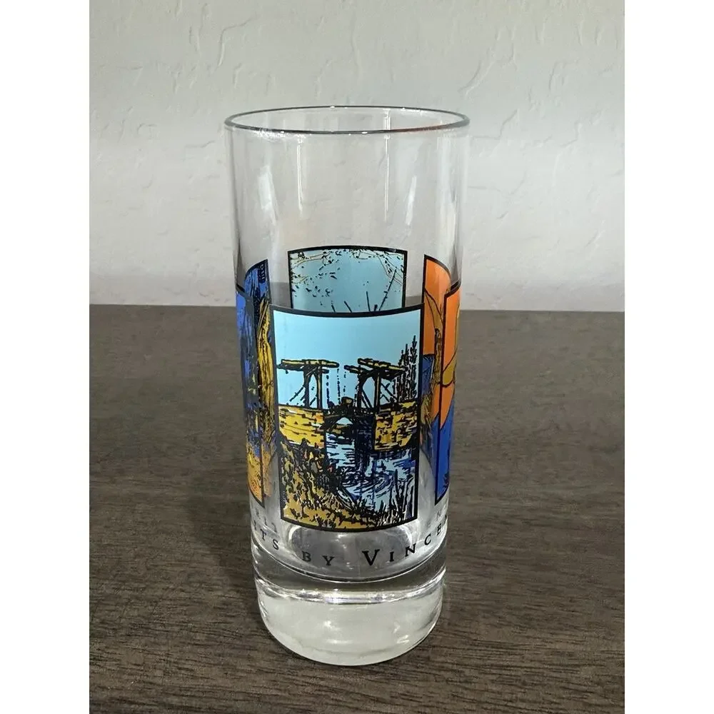 Vintage “Spirits” By Vincent Van Gough Glass Art Highball Drinking Glass Barware